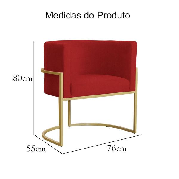 Imagem de Kit 02 Poltronas Luana Para Quarto Suede Cores - DS Estofados