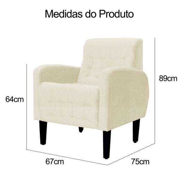 Imagem de Kit 02 Poltronas Luiza Para Escritório Suede Cores - DS Estofados