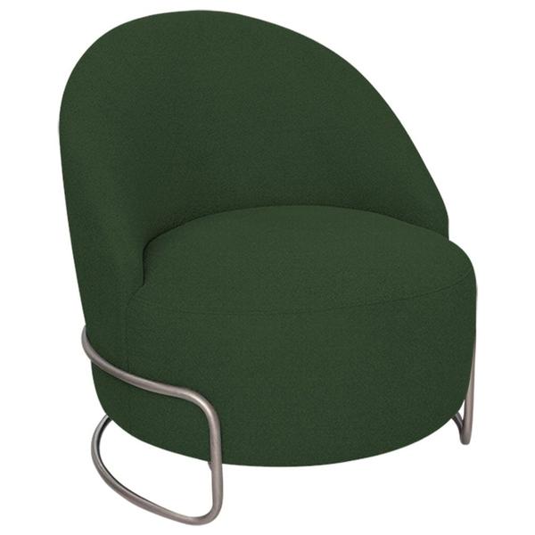 Imagem de Kit 02 Poltronas Luxo Decorativa Tulipa Linho Verde - Amarena Móveis