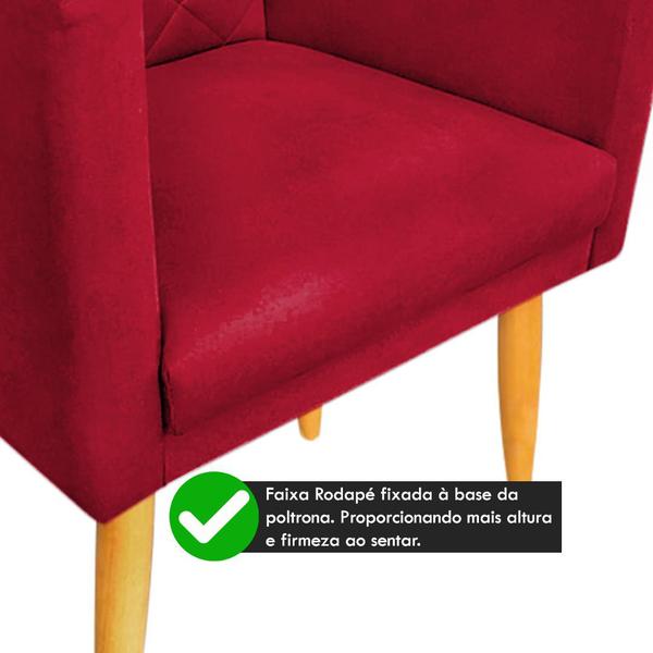 Imagem de Kit 02 Poltronas Maitê Suede Vermelho para recepção - 2M Decor