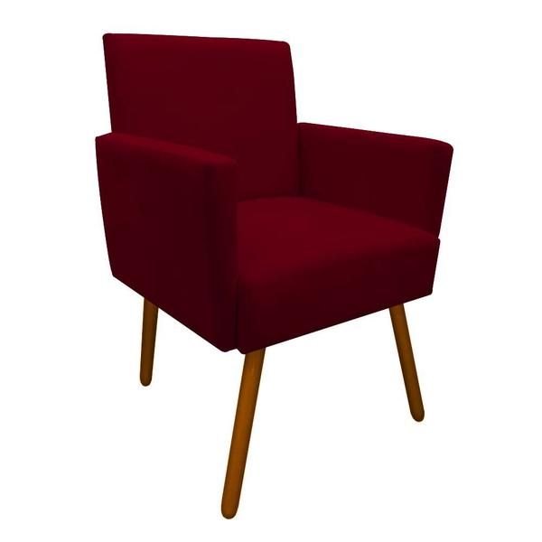 Imagem de Kit 02 Poltronas Nina Decorativa Escritorio Suede Marsala - D'Classe Decor