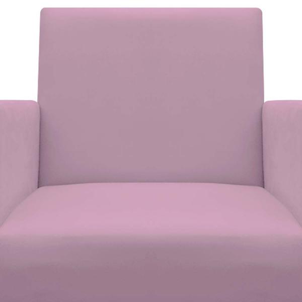 Imagem de Kit 02 Poltronas Nina Decorativa Escritorio Suede Rosa Bebê - D'Classe Decor