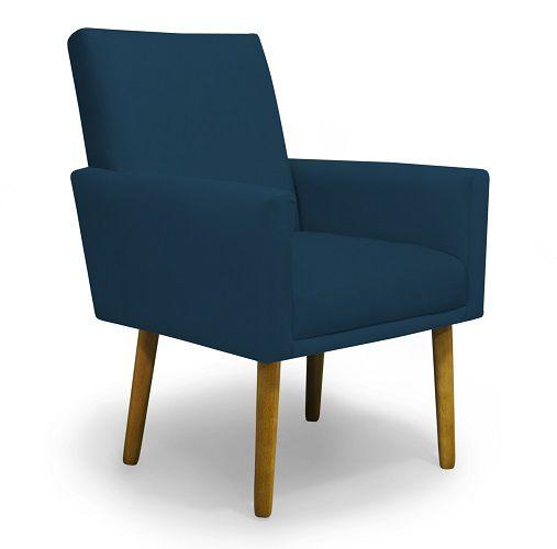 Imagem de Kit 02 Poltronas Nina Suede Azul Royal - Meu Lar Decorações