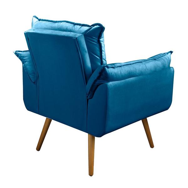 Imagem de Kit 02 Poltronas Opala Decorativa Pés Palito Azul Claro