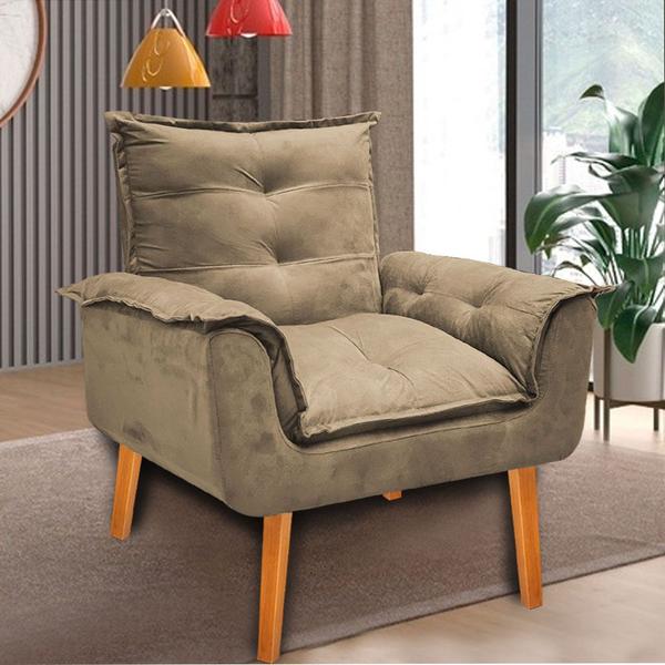 Imagem de Kit 02 Poltronas Opala Decorativa várias cores Pés Palito, Salão, sala, quarto e escritório - Bela Móveis