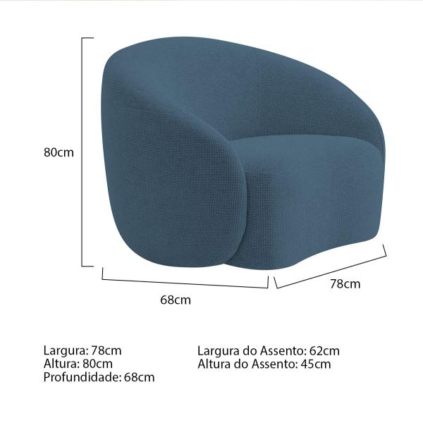 Imagem de Kit 02 Poltronas Orgânica Luxo Recepção Amore Linho - Amarena Móveis