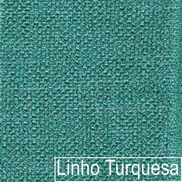 Imagem de Kit 02 Poltronas Orgânica Luxo Recepção Amore Linho Azul Turquesa