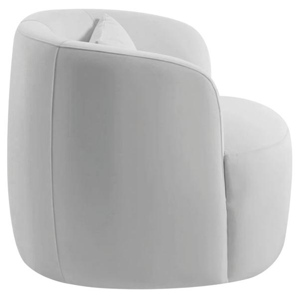 Imagem de Kit 02 Poltronas Orgânica Maitê Luxo Sala Recepção Decorativa Bouclé Branco