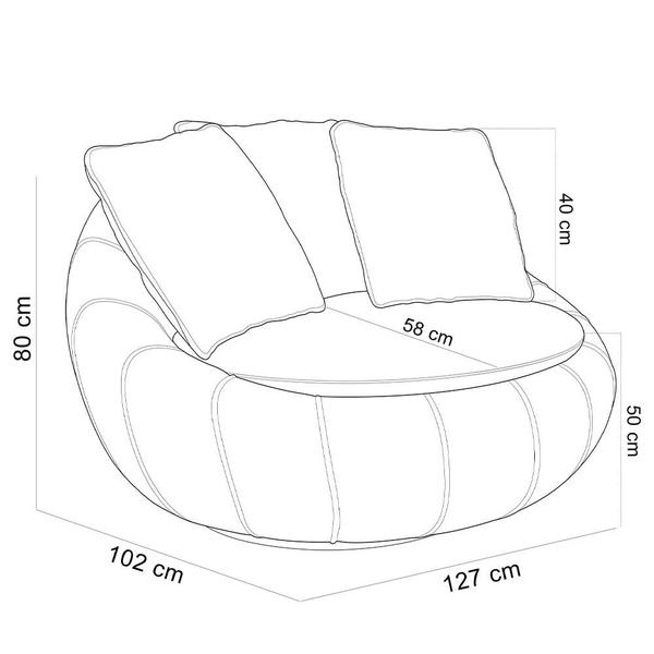 Imagem de Kit 02 Poltronas Para Sala De Estar Decorativa Giratória Kira M03 Bouclê Bege Claro - Lyam Decor