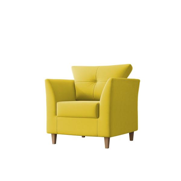 Imagem de Kit 02 Poltronas Para Sala Decorativas Isis Suede Amarelo