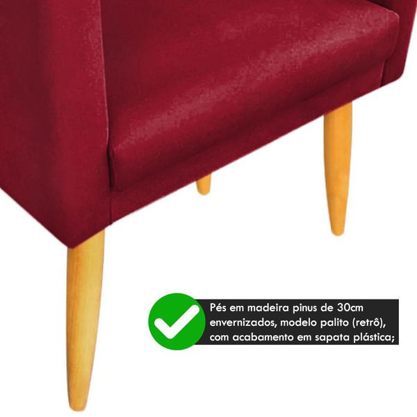 Imagem de Kit 02 Poltronas + Puff Maitê Suede Marsalla para casa - 2M Decor