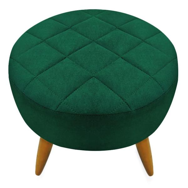 Imagem de Kit 02 Poltronas + Puff Maitê Suede Verde para leitura