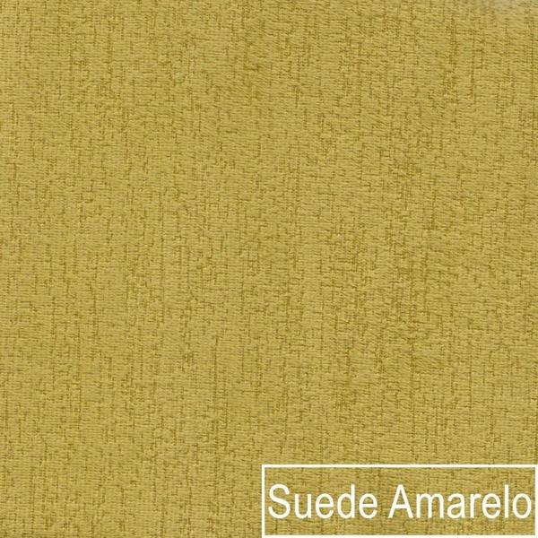 Imagem de Kit 02 Poltronas Sevilha Base de Ferro Preta Suede Amarelo