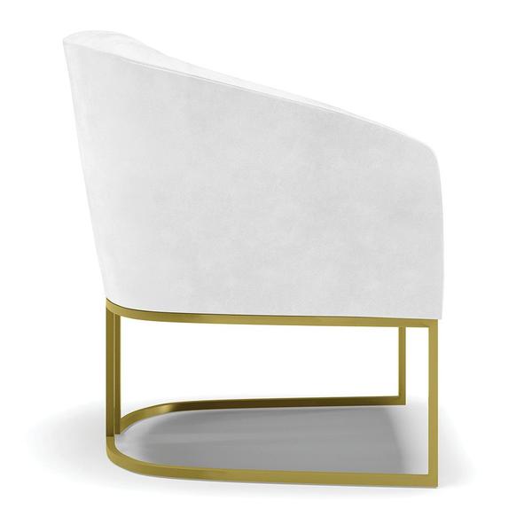 Imagem de Kit 02 Poltronas Stella Corano Base Metálica Industrial Dourado - D'Rossi