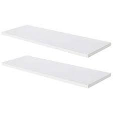 Imagem de Kit 02 Prateleiras 50x15CM Branco MDF Decorativa Casa Sala Quarto Banheiro Cozinha Livros Madeira Esmalteria Parede