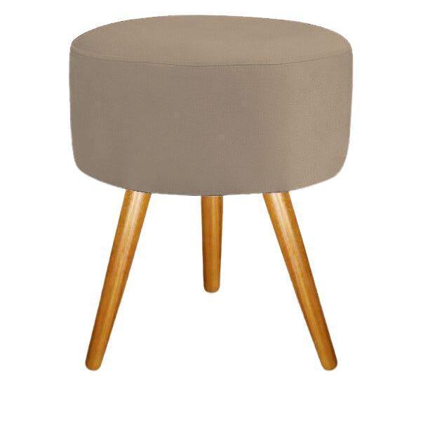 Imagem de Kit 02 Puff redondo Suede Capuccino - MODENA DECOR