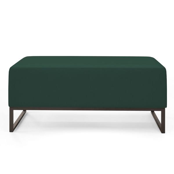 Imagem de Kit 02 Puffs Decorativo Para Sala de Estar Cléo W01 Base Ferro 90 cm Suede Verde Musgo - Lyam Decor