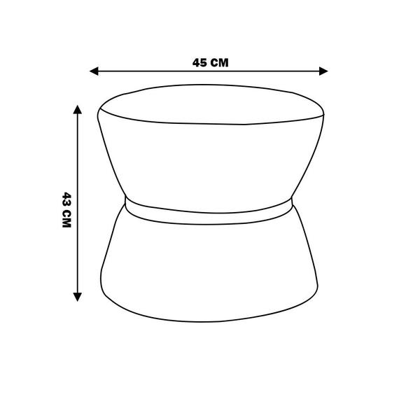 Imagem de Kit 02 Puffs Decorativo Sala de Estar 45cm Dhaka Veludo Verde G15 - Gran Belo