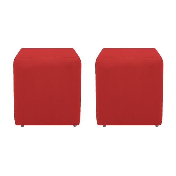 Imagem de Kit 02 Puffs Decorativos Dado Corano Vermelho - ADJ DECOR