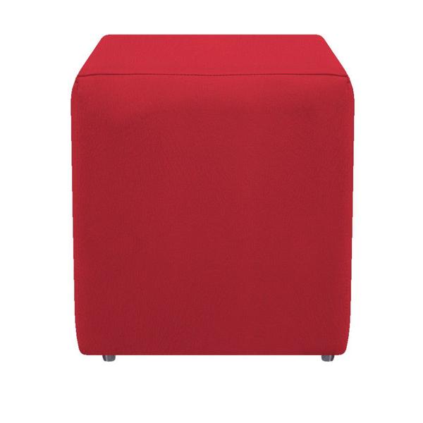 Imagem de Kit 02 Puffs Decorativos Dado Suede Vermelho - ADJ Decor