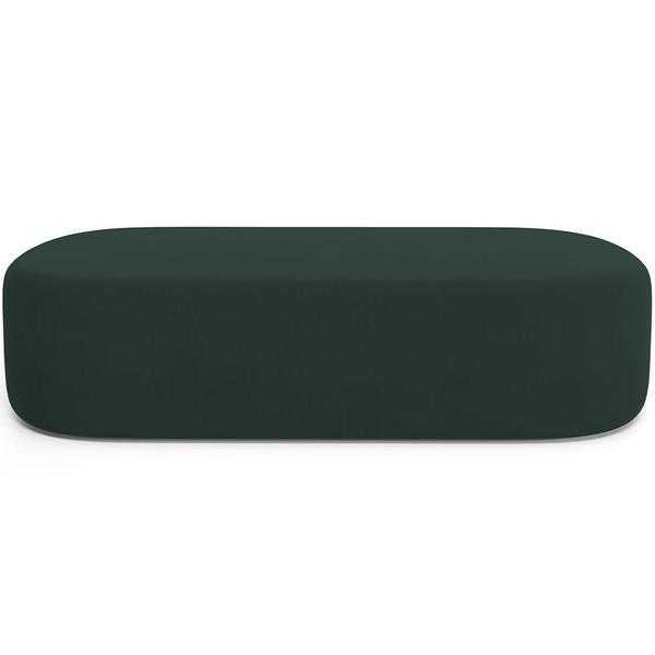 Imagem de Kit 02 Puffs Decorativos Orgânicos Para Living Quarto 195cm Doha W01 Suede Verde Musgo - Lyam Decor