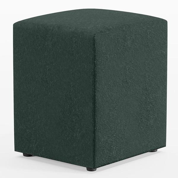 Imagem de Kit 02 Puffs Quadrado L02 Decorativo Linho Verde - Lyam Decor