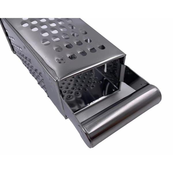 Imagem de Kit 02 Raladores 24cm Aço Inox 4 Faces Resistente Cozinha Para Verduras Legumes Queijo Multiuso