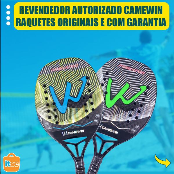 Imagem de Kit 02 Raquetes Beach Tennis Carbono 12K Profissional + Capa