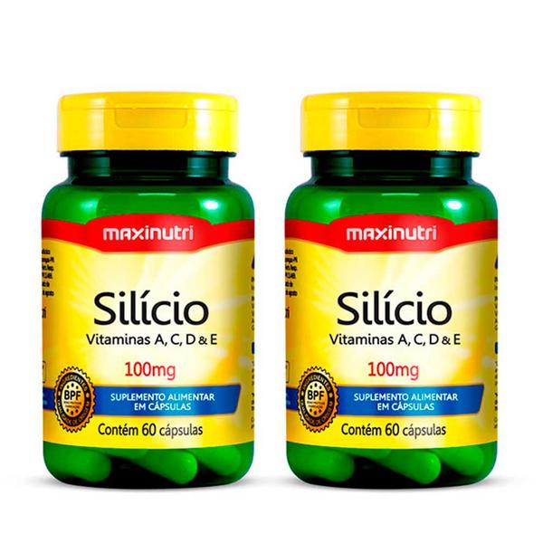 Imagem de Kit 02 Silício Vitaminas ACDE 60 Capsulas Maxinutri