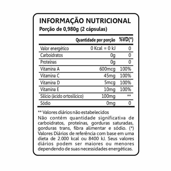 Imagem de Kit 02 Silício Vitaminas Acde 60 Capsulas Maxinutri