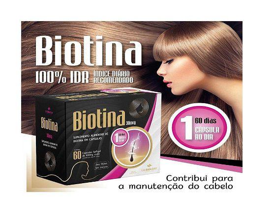 Imagem de Kit 02 Suplemento Biotina 60Cps - La San Day