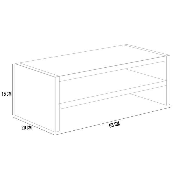 Imagem de Kit 02 Suportes Para Monitor Stand Home Office Lap 63 cm L03 Cinza - Lyam