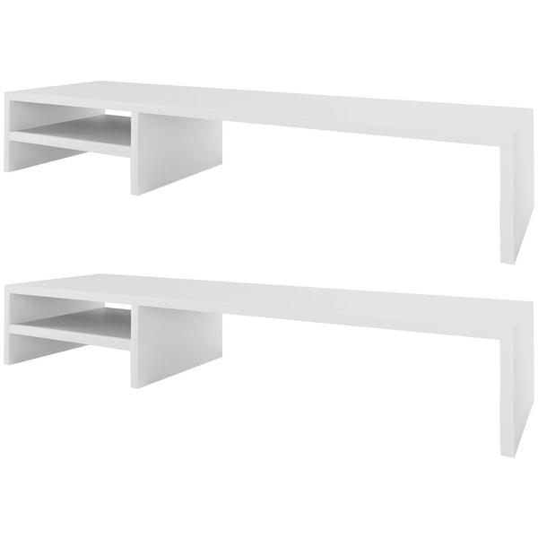 Imagem de Kit 02 Suportes Para Monitor Stand Home Office Lap 90 cm L03 Branco - Lyam