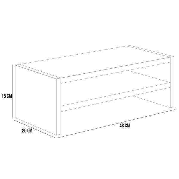 Imagem de Kit 02 Suportes Stand Para Monitores Mesa Escritório Home Office Lap L03 Amadeirado - Lyam