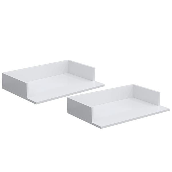 Imagem de Kit 02 Suportes Suspensos Para Micro-ondas Forno 60x40 cm Class L03 Branco - Lyam Decor