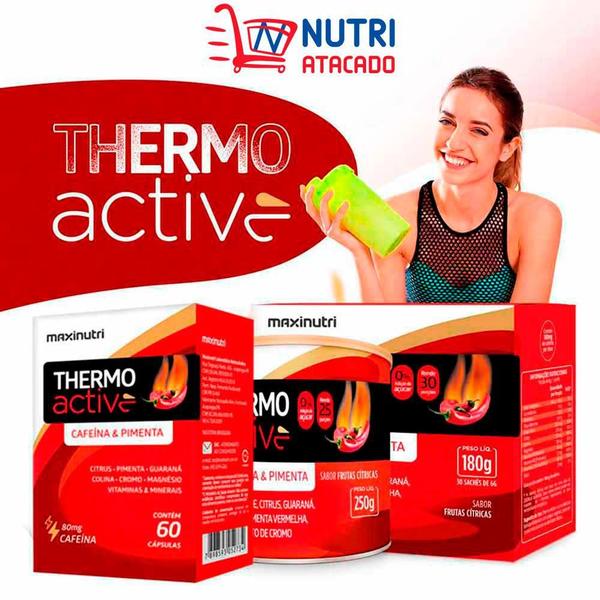 Imagem de Kit 02 Termogênico Thermo Active 60 Cápsulas Maxinutri