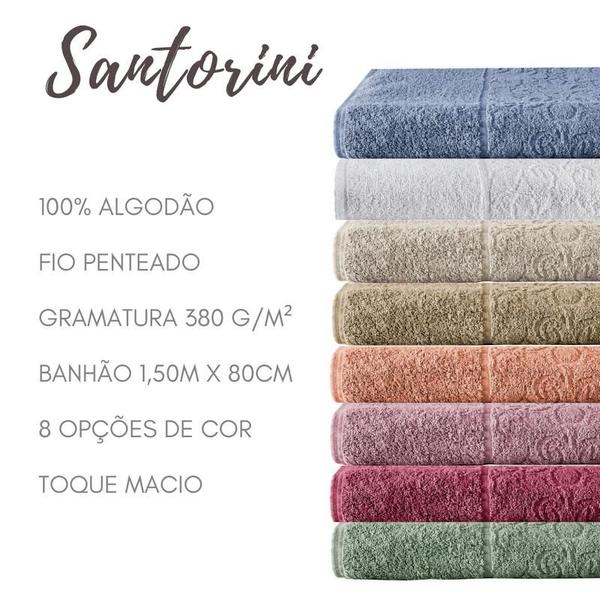 Imagem de Kit 02 Toalhas de Banho Banhao Gigante Hipoalergenica Santorini  Azul Jeans