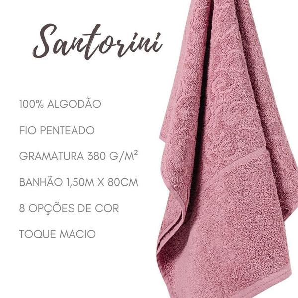 Imagem de Kit 02 Toalhas de Banho Rosa Santorini 100% Algodão Banhao