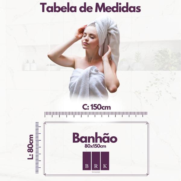 Imagem de Kit 02 Toalhas de Banho Toalhão Grande Grosso Felpudo Soft 100% Algodão