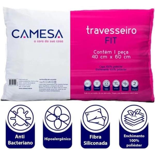 Imagem de Kit 02 Travesseiros Fit Antialérgico 40cm x 60cm - Camesa