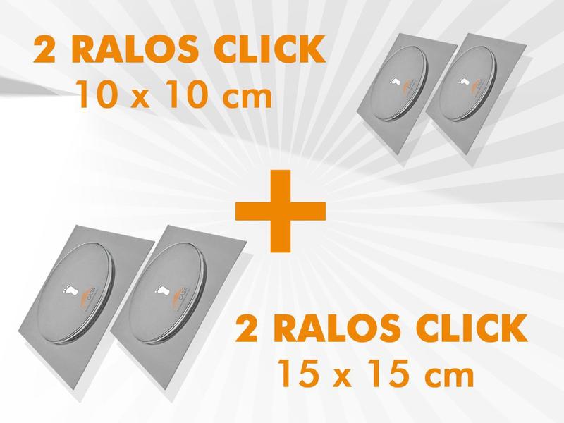 Kit 02 un ralo click quadrado 10x10 + 02 ralo 15x15 - Idral Imagem de Kit 02 un ralo click quadrado 10x10 + 02 ralo 15x15