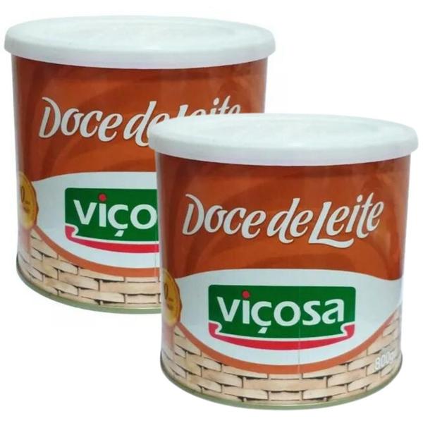 Imagem de Kit 02 Unidades Doce De Leite Cremoso Viçosa Premium Tradicional Lata 800g