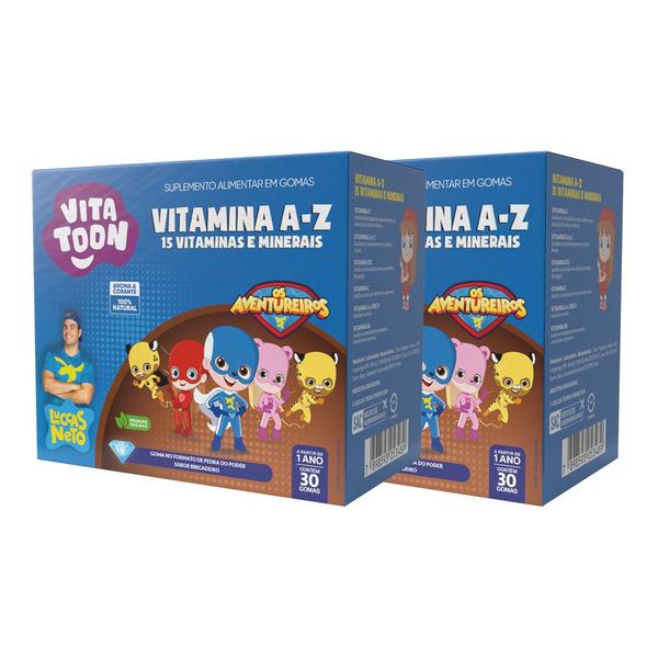 Imagem de Kit 02 VitaToon Polivitamínico A-Z Sabor Brigadeiro 30 Gomas Maxinutri