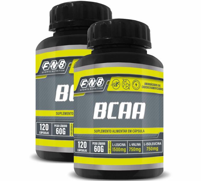 Imagem de Kit 02x BCAA (L-Leucina, L-Valina e L-Isoleucina) 120 Caps 500mg Flora Nativa