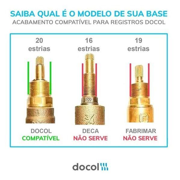 Imagem de Kit 03 Acabamento Docol Para Registro Gaveta/Pressão Docol Gali Docol 1/2,3/4,1''