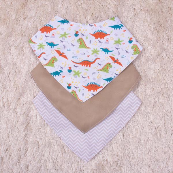 Imagem de Kit 03 babadores infantil (Tipo bandana) - várias estampas