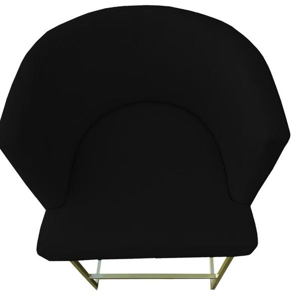 Imagem de Kit 03 Banquetas Toquio Base de Ferro Sued Preto - D'Classe Decor