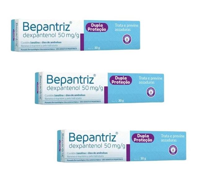 Imagem de Kit 03 Bepantriz Dexpantenol Pomada P/Assaduras 30G - Cimed