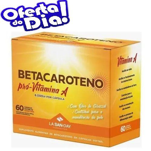 Imagem de Kit 03 Betacaroteno Pró Vitamina A Com 60 Cps - La San Day