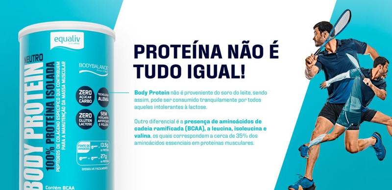 Imagem de Kit 03 Body Protein Equaliv Proteina Isolada 450g Neutro